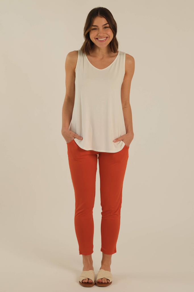 Peggy Bamboo Trouser - Flame