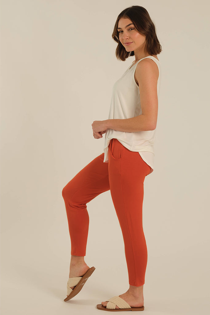 Peggy Bamboo Trouser - Flame