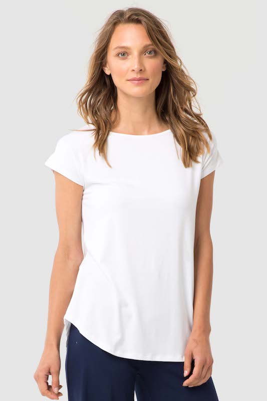 Pia Bamboo Tee - White (incorrect label - size XXS only)