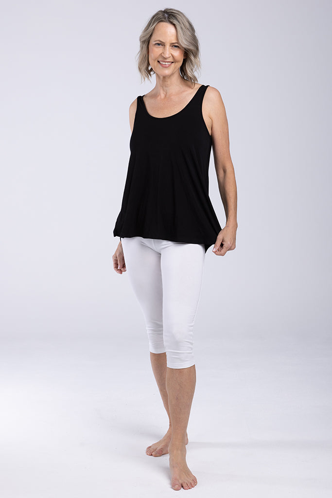 Relaxed Bamboo Singlet - Black