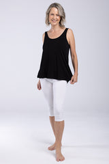Relaxed Bamboo Singlet - Black