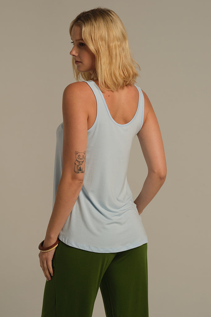 Relaxed Bamboo Singlet - Powder Blue