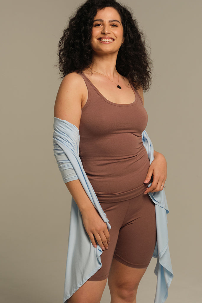 Bamboo Scoop Singlet - Mousse