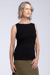 Bamboo Shell Top - Black