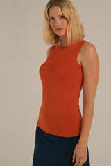 Bamboo Shell Top - Flame