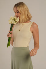 Bamboo Shell Top - Vanilla