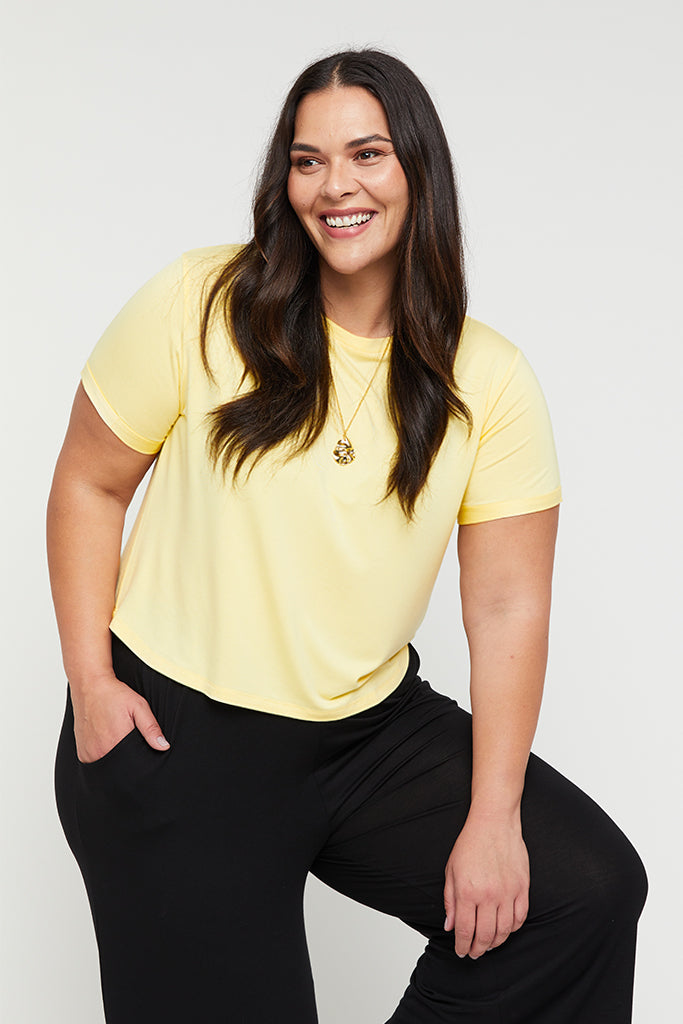 Shorter Bamboo Tee - Limoncello