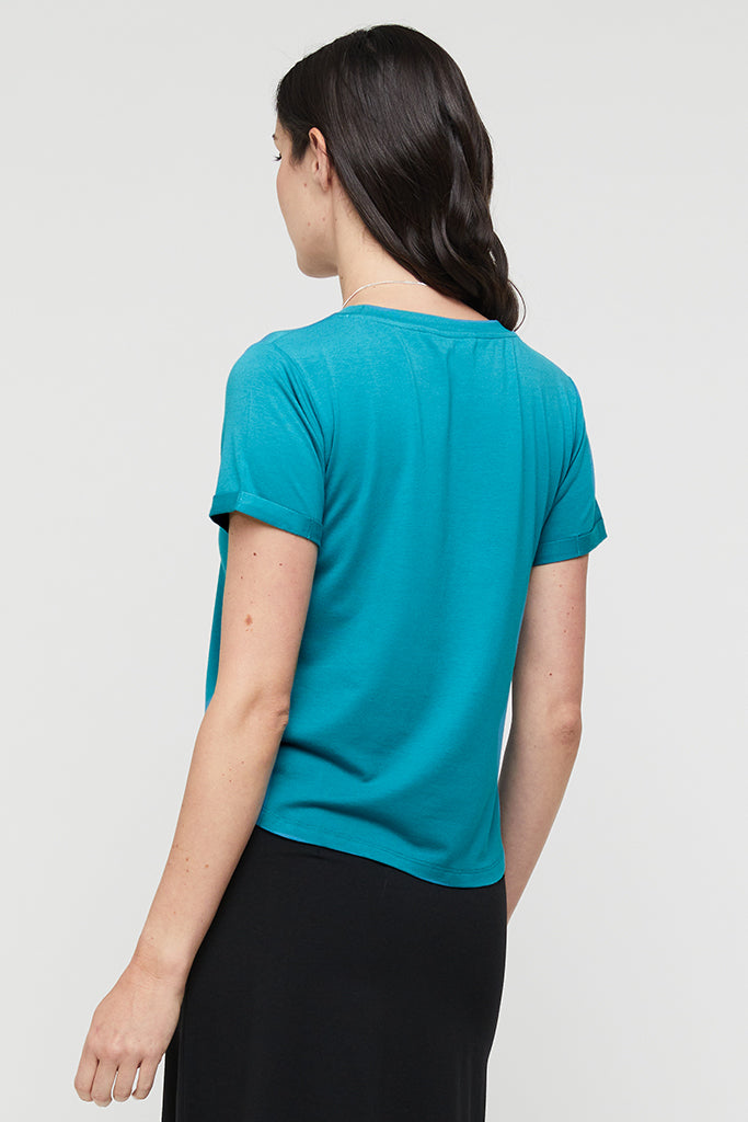 Shorter Bamboo Tee - Teal