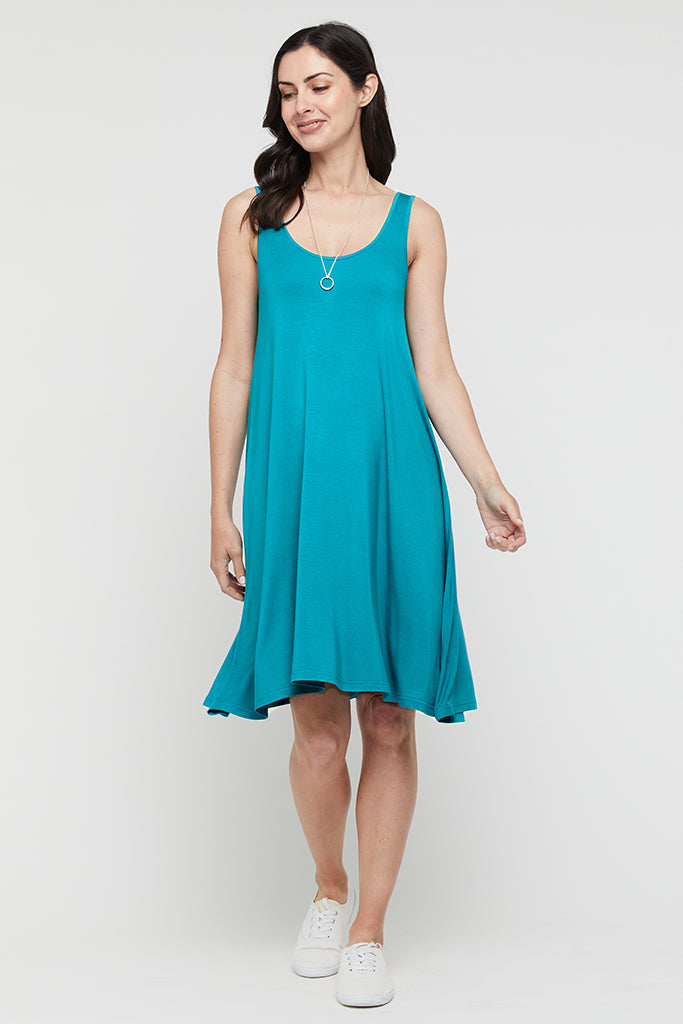 Swing Maternity Dress - Teal