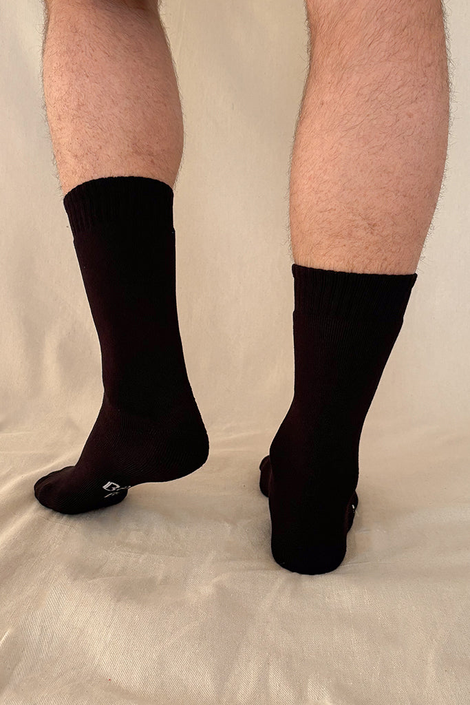 Men's Thick Bamboo Socks 2 Pack - Black