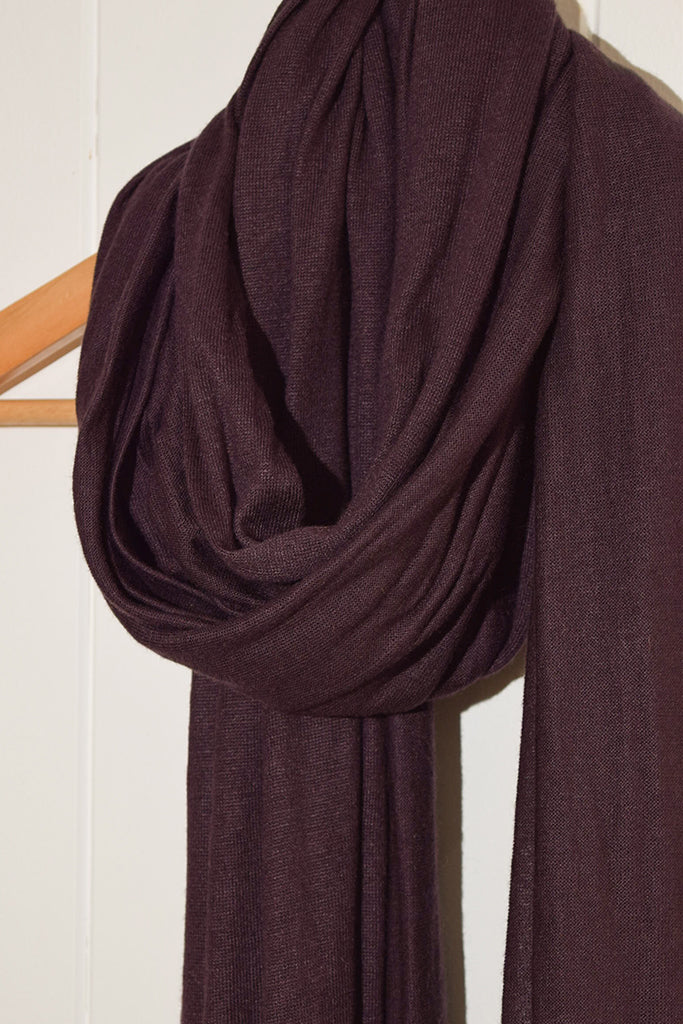 Bamboo Cashmere Wool Travel Wrap - Cacao