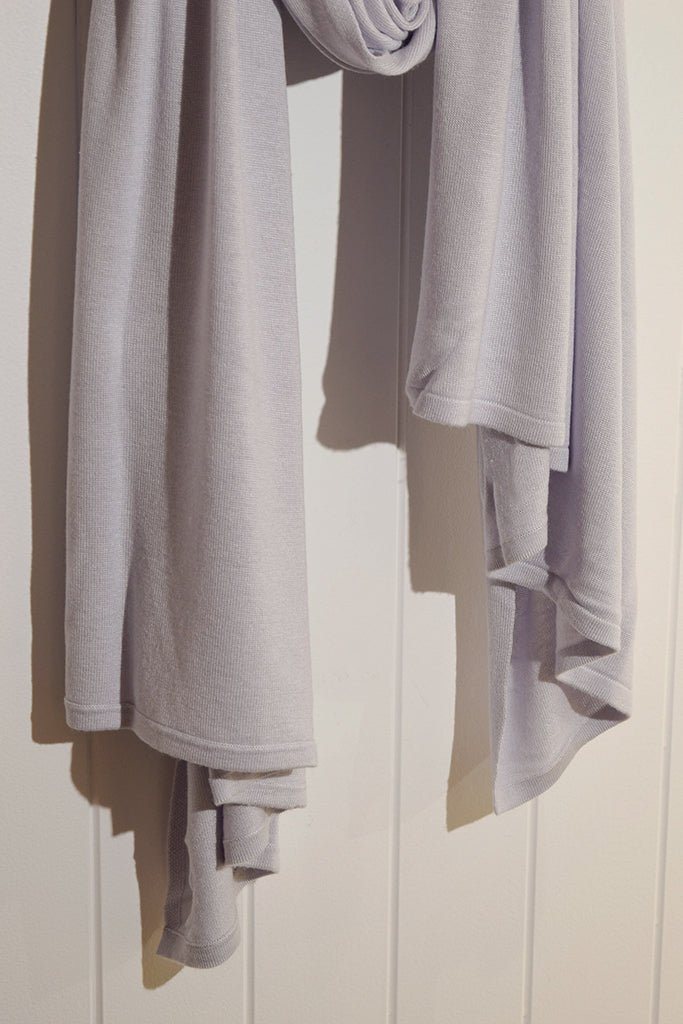 Bamboo & Recycled Cashmere Wool Travel Wrap - Heather