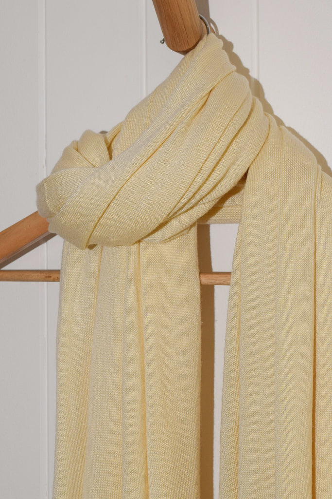 Bamboo & Recycled Cashmere Wool Travel Wrap - Vanilla