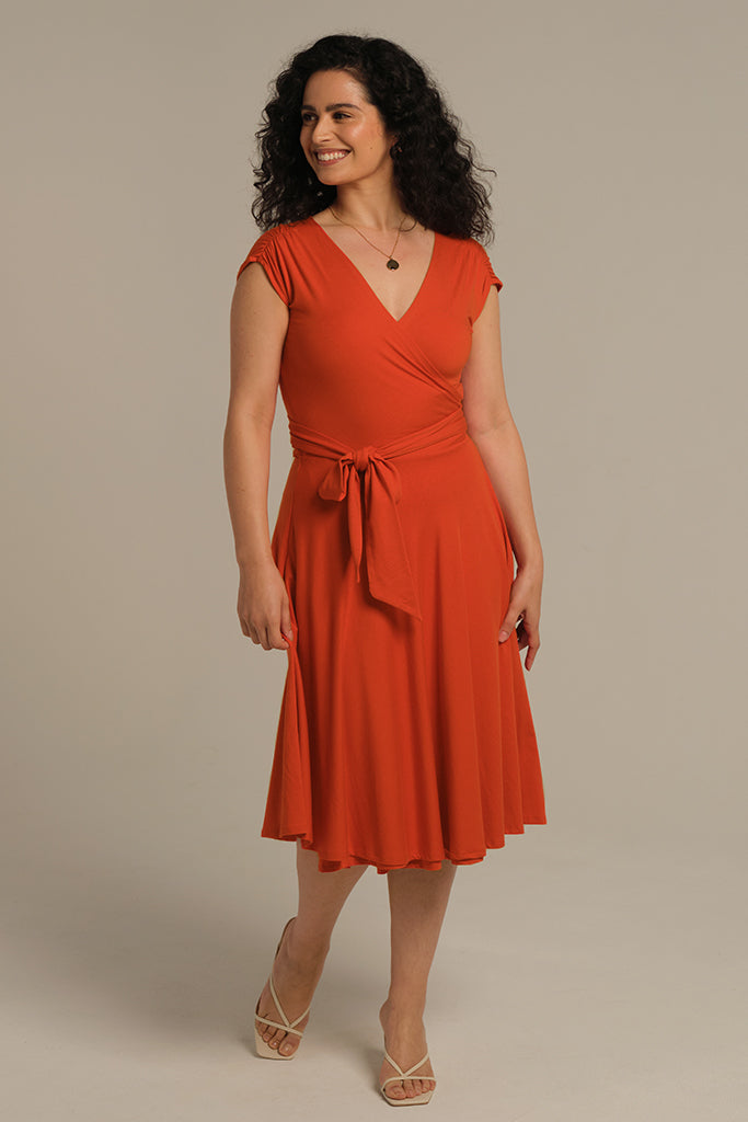 Wrap Dress - Flame