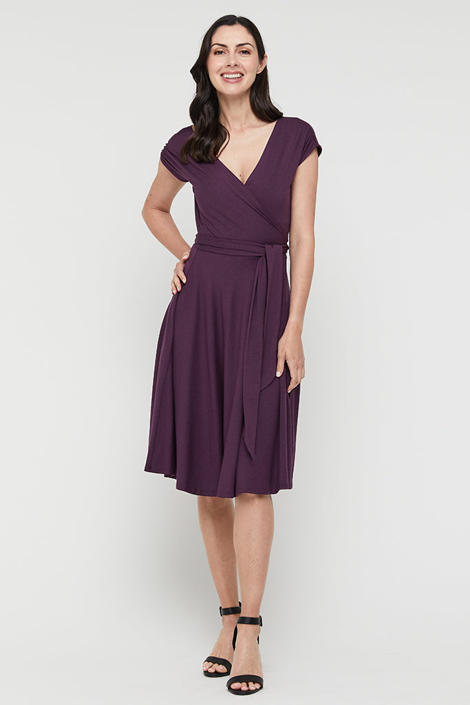 Wrap Dress - Plum