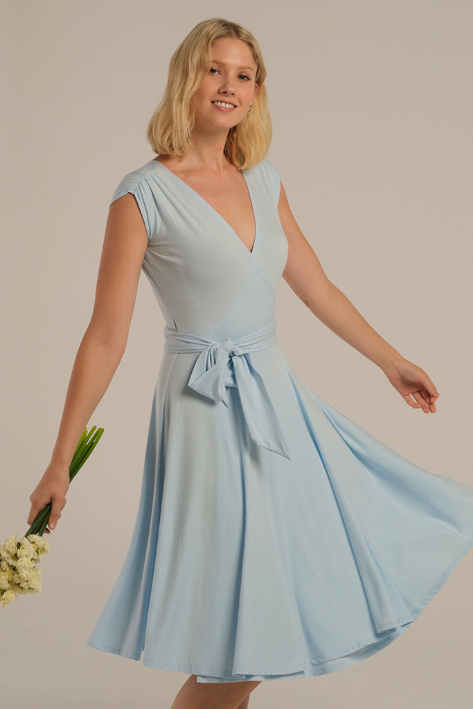 Wrap Dress - Powder Blue