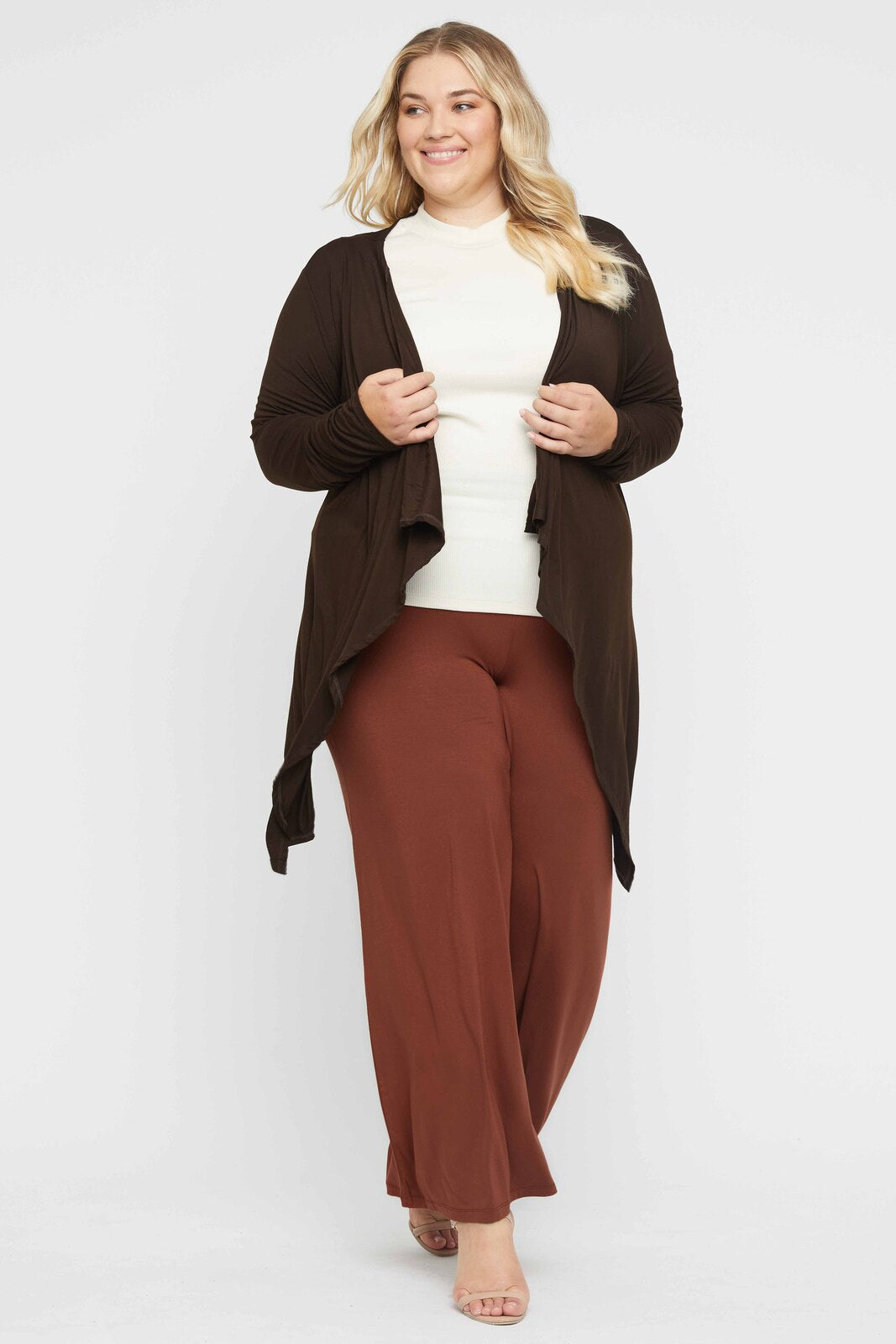 Waterfall Cardigan - Chocolate