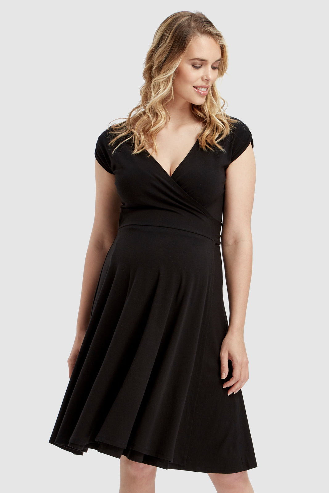 Maternity Wrap Dress - Black