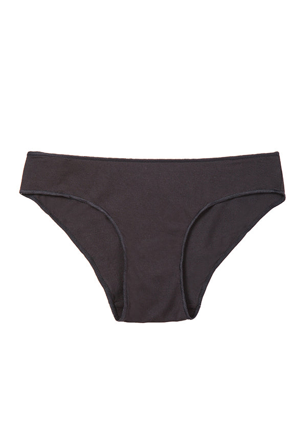 Cage Panties. Bamboo blend. Adjustable size tabs. Mid Rise. Black