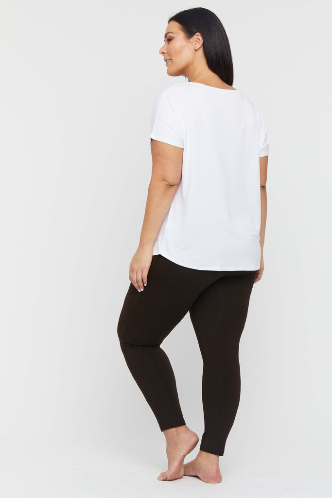 Soft Bamboo Leggings - Chocolate | Bamboo Body