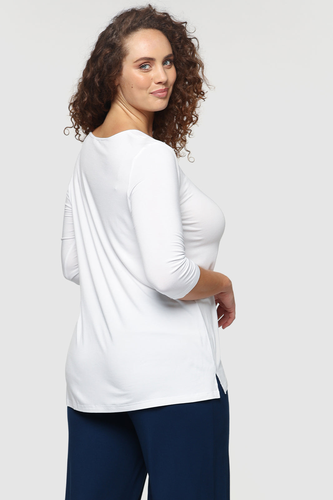 3/4 Sleeve St Tropez - White