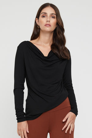 cowl neck long top