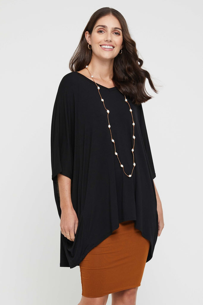 Mara Top - Black | Bamboo Body