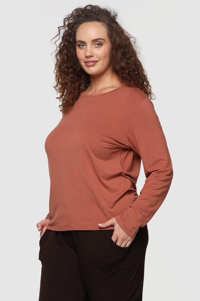 Cassie Crew Neck Cedarwood Bamboo Body 