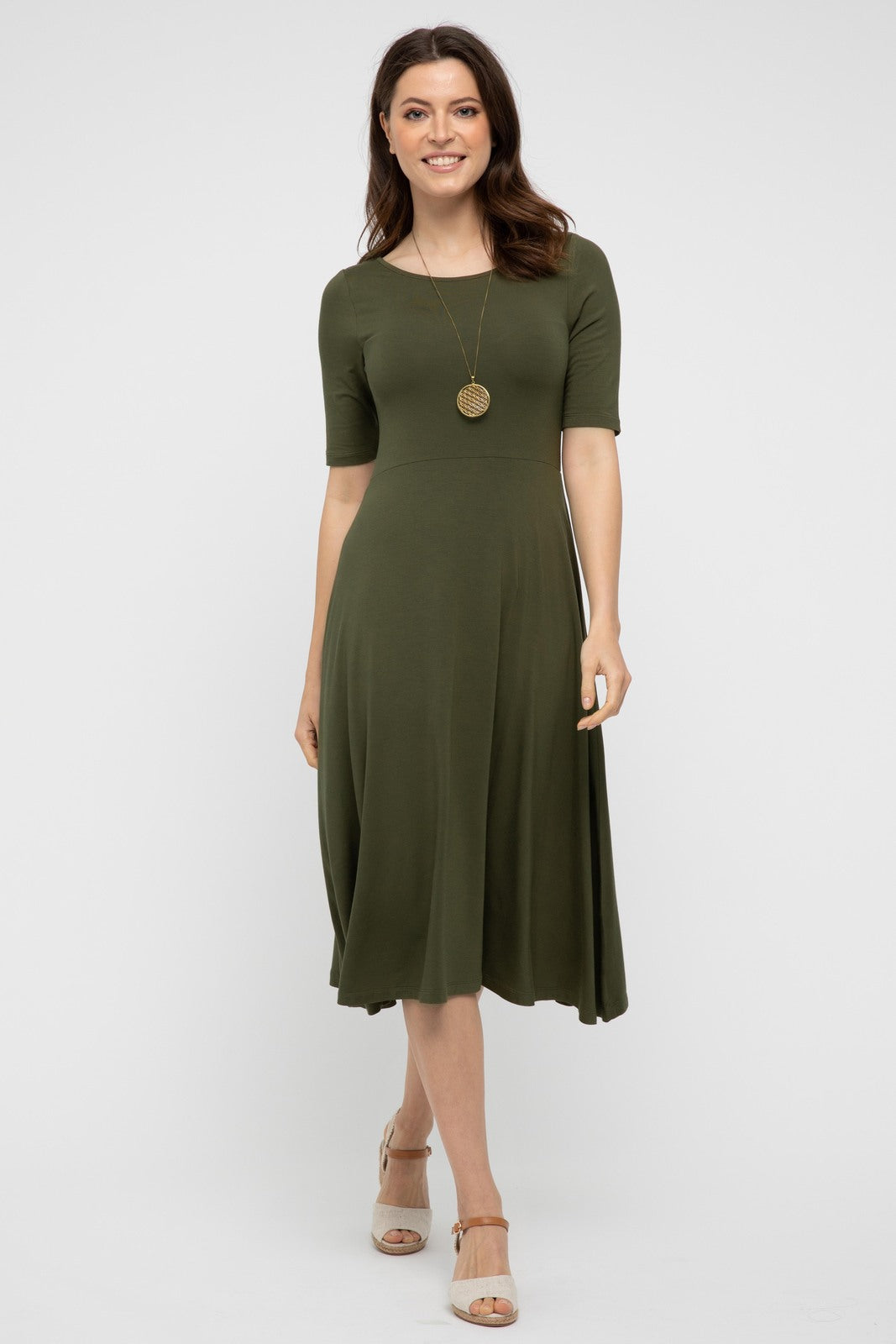 Harmony Dress - Dark Olive