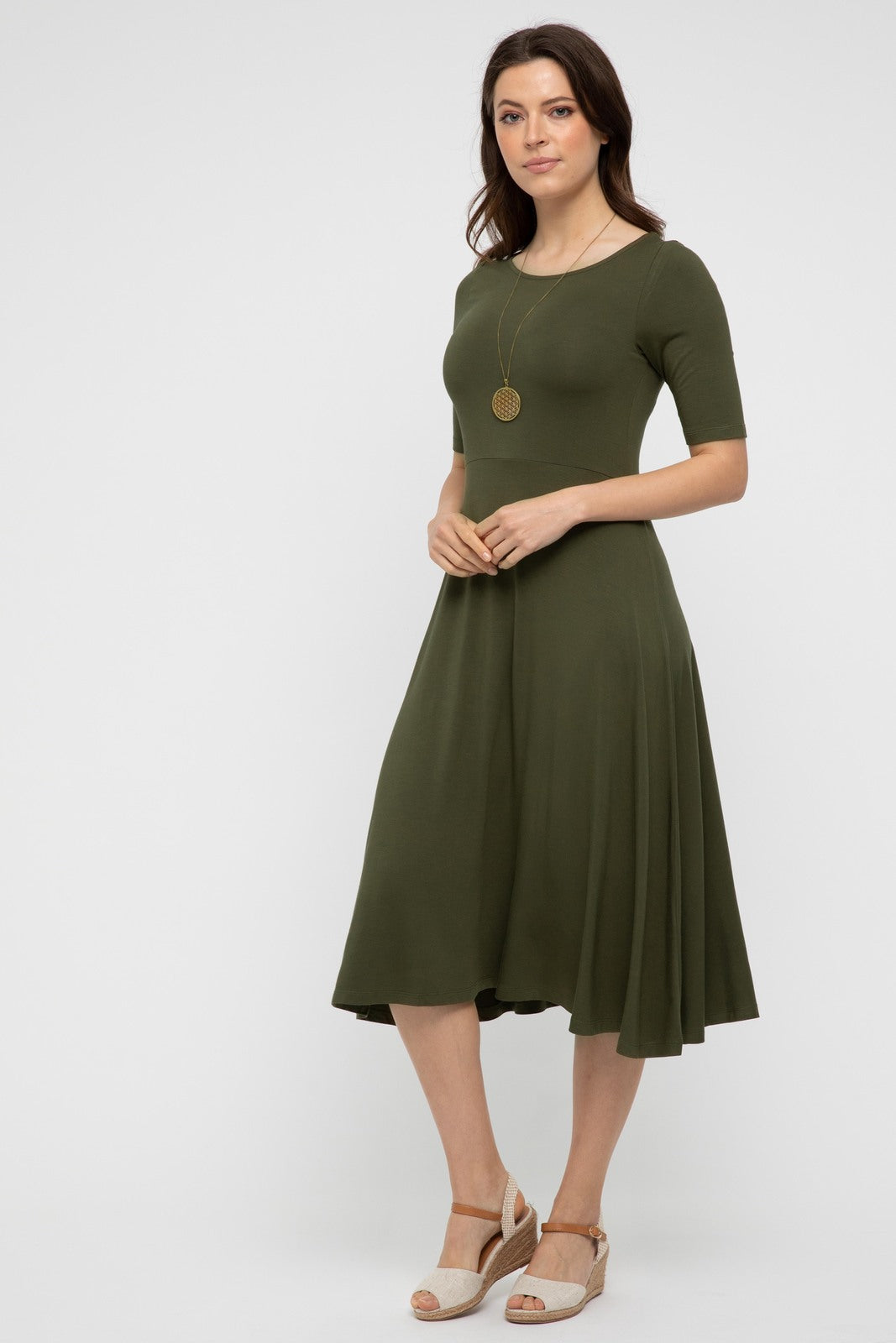 Harmony Dress - Dark Olive