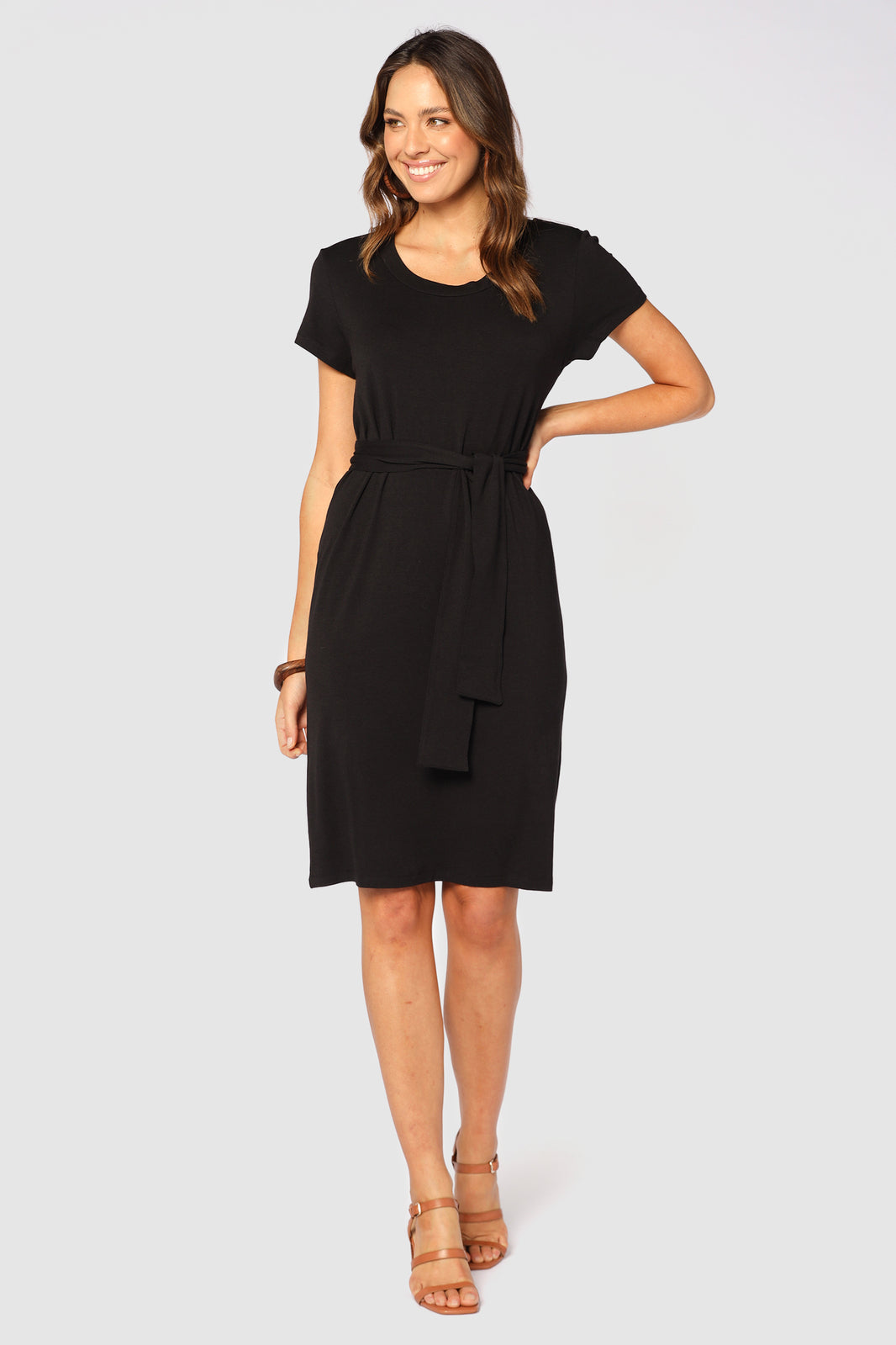 Bamboo T-Shirt Dress - Black