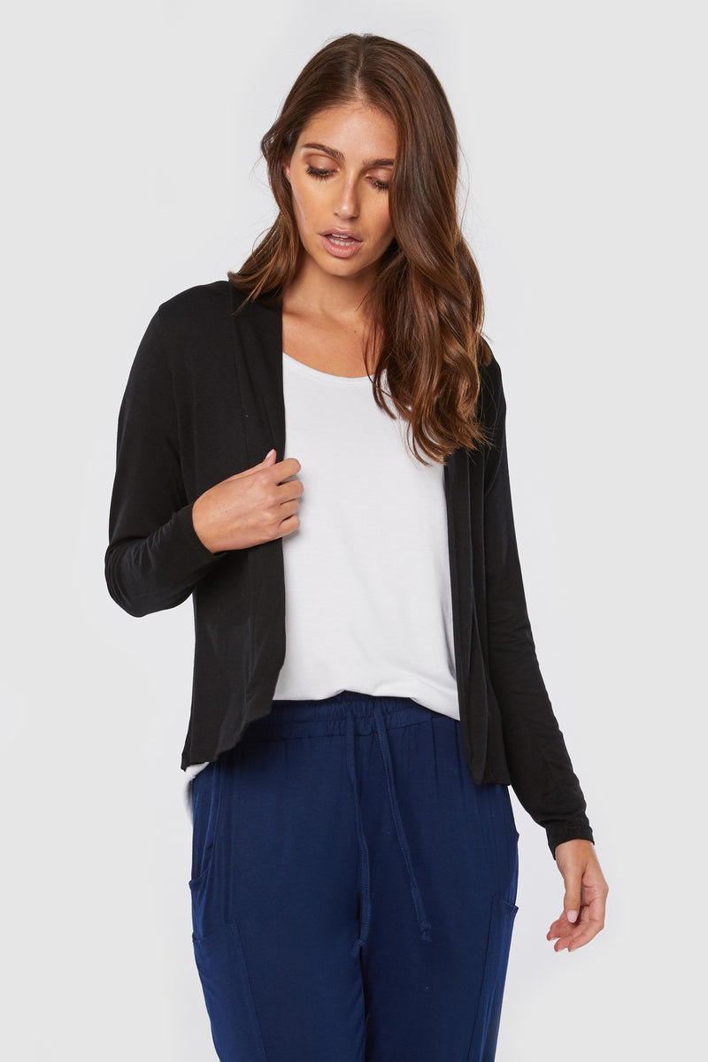 Everyday Cardigan - Black | Bamboo Body