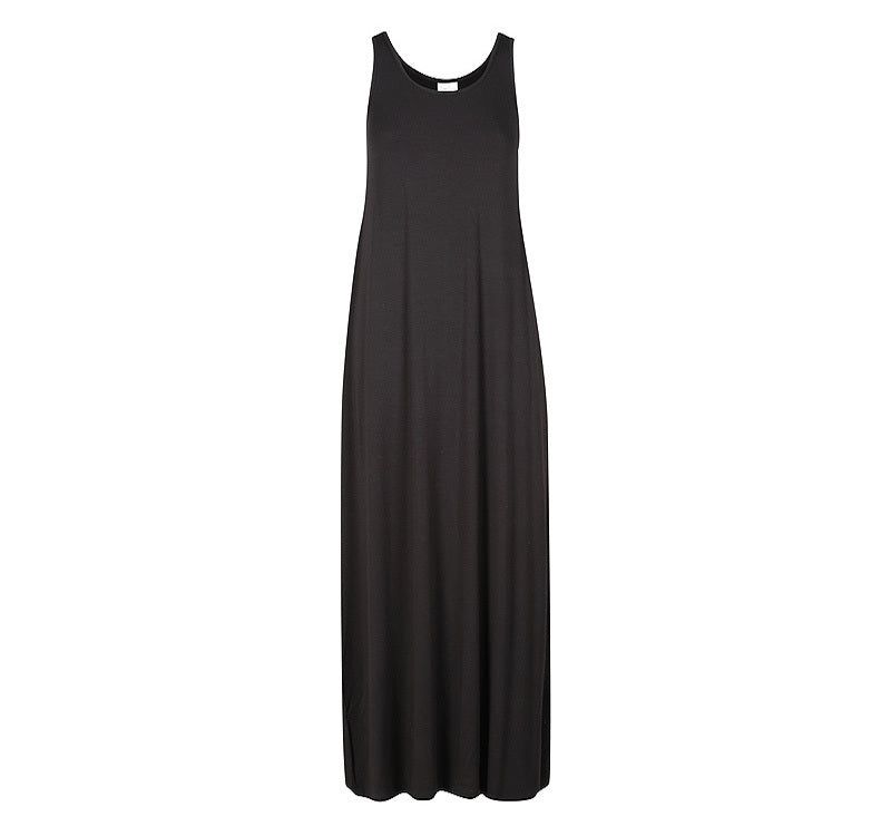 Bamboo Maxi Maternity Dress - Black