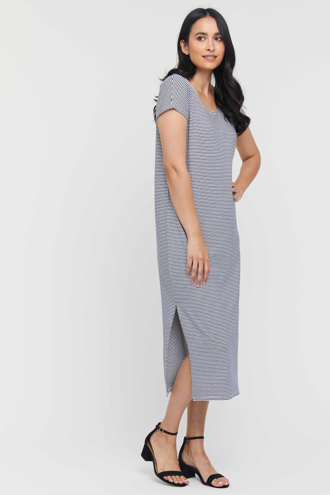 Elsie Dress - Thin Stripe