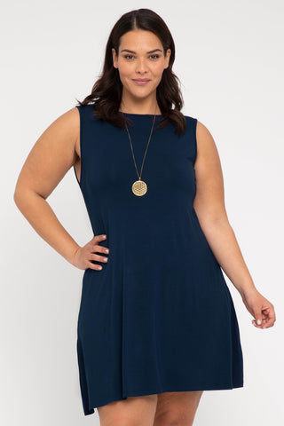 Adele Dress - Navy | Bamboo Body