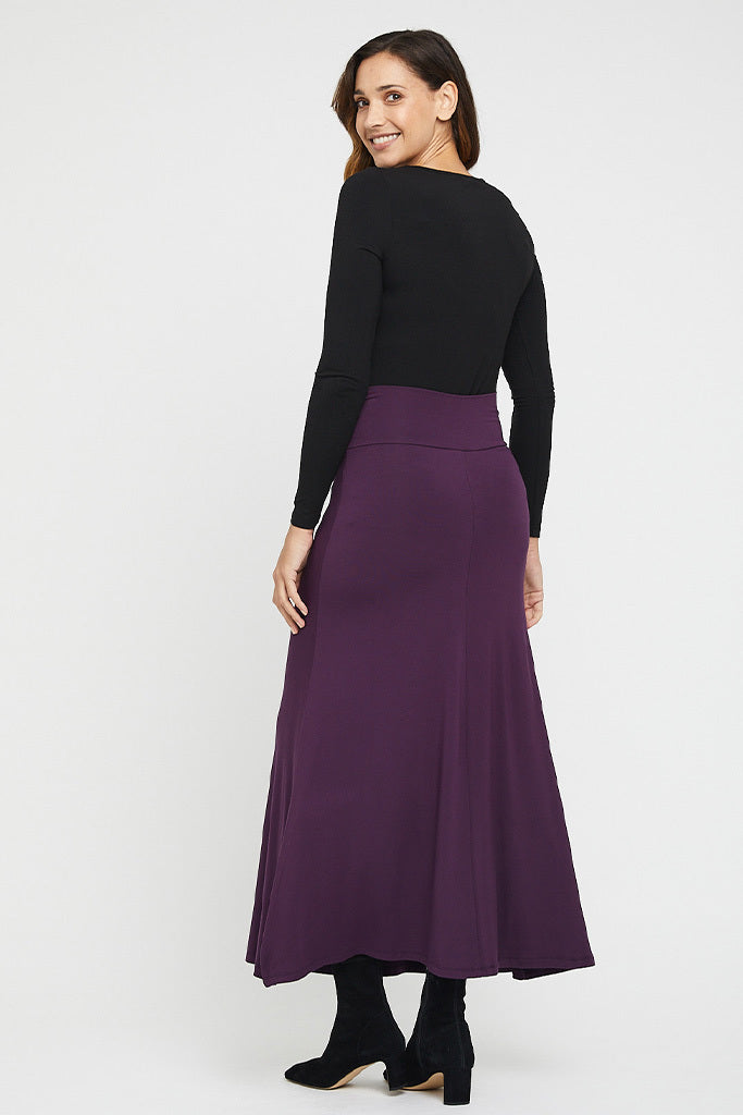 Lana Long Skirt - Plum