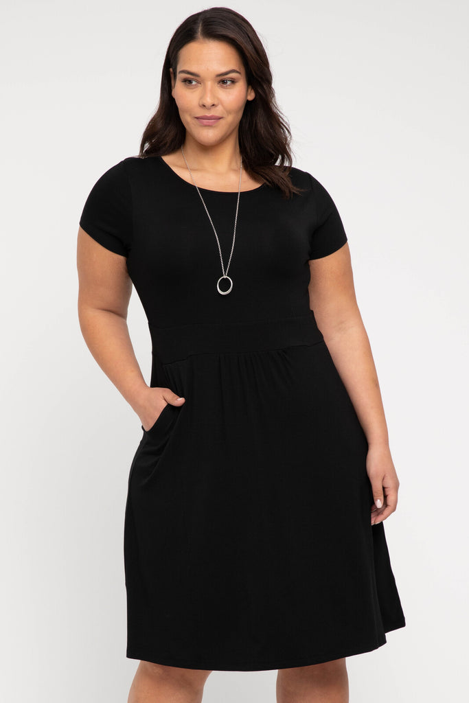 Beth Bamboo Dress - Black | Bamboo Body