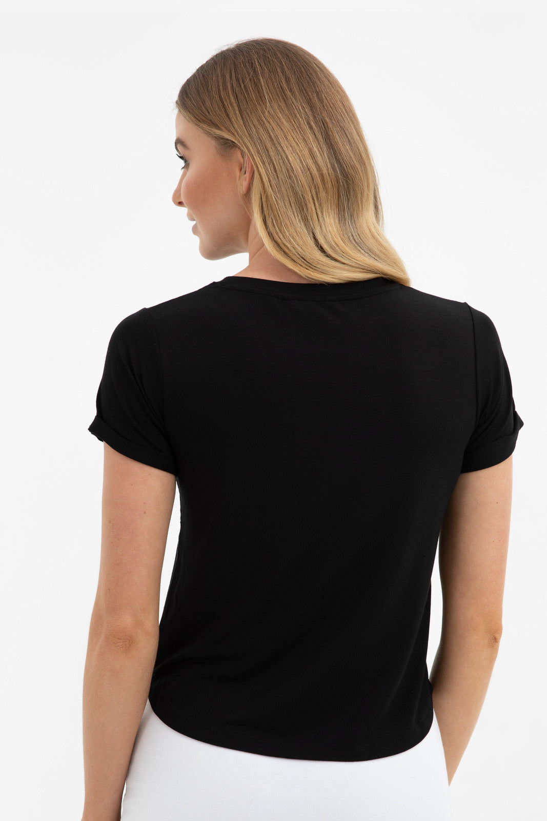 Shorter Bamboo Tee - Black