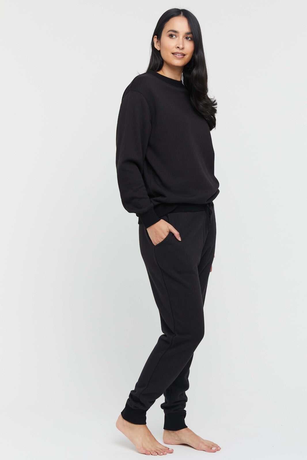 Bamboo Slouch Trackpant - Black