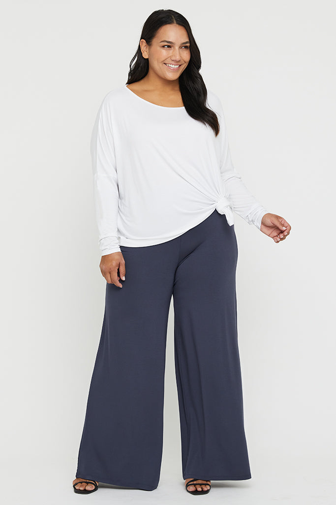 Luxe Wide Leg Pant - Storm