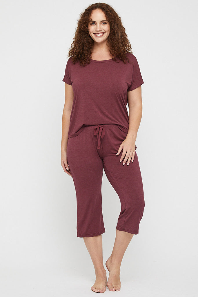 Lounge Tee - Burgundy