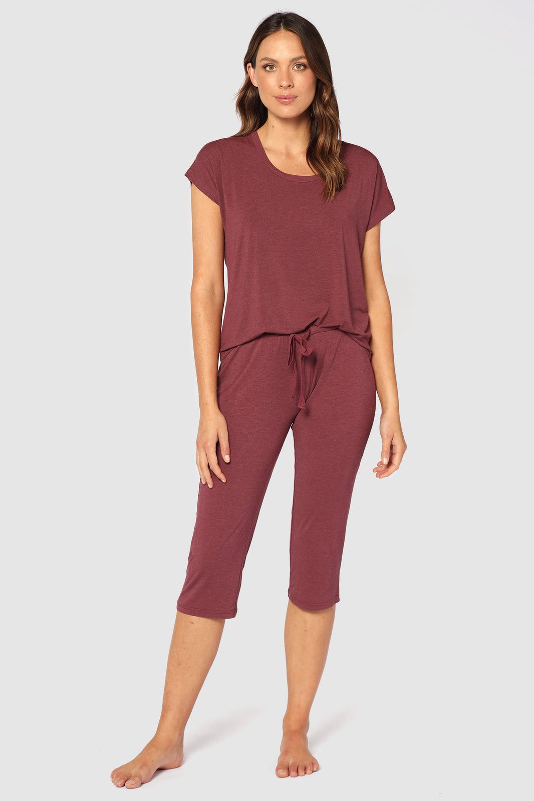 Lounge Tee - Burgundy