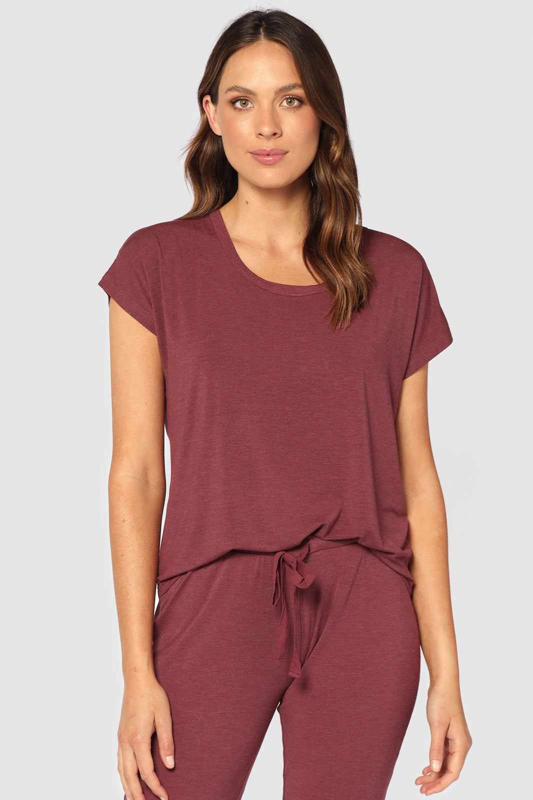 Lounge Tee - Burgundy