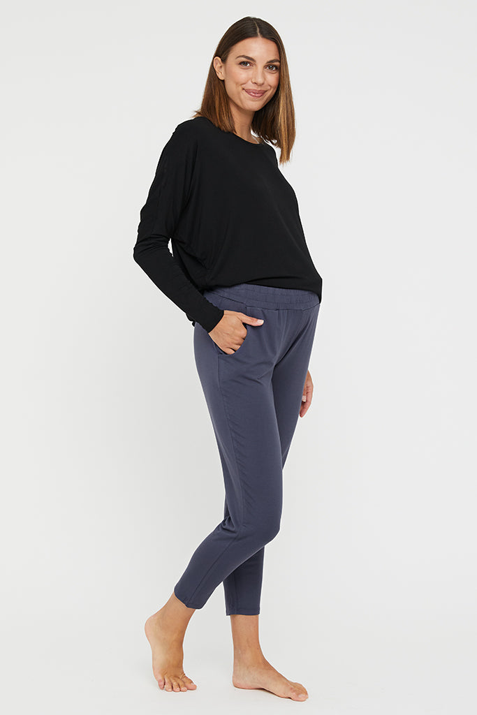 Peggy Bamboo Trouser - Storm | Bamboo Body