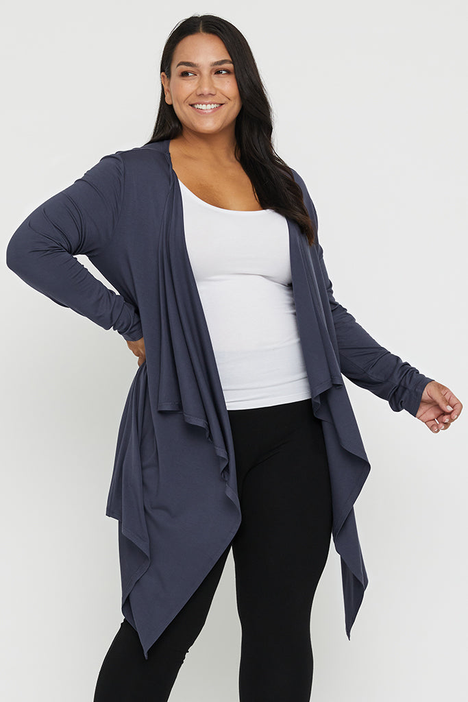 Waterfall Cardigan - Storm